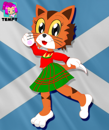 Masie MacKenzie of Morningside, Edinburgh
First appearing in 1985, Aileen Paterson created the character of the little kitten Maisie MacKenzie (Maisie Mac to many) in a series of children's books, and in the early 2000s, these were made into 2 series of Cartoons under the title 'Meeow!' (both a Scotlish gaelic and English dubs were made at the same time).

This is a slightly aged up version, in my style, and based more on her simpler animation design. very much the same character, but they streamlined the design a fair bit, which makes alot of sense.
Keywords: Maisie_Mac Meeow Clean Scotland