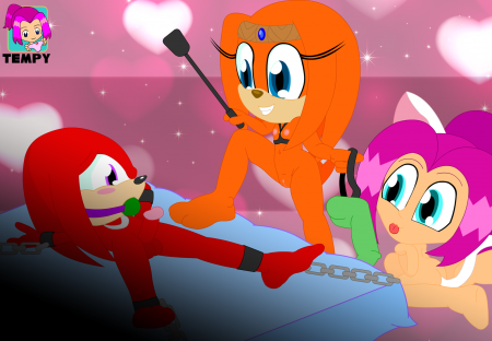 Tikal Day 2020
It's Tikal Day again! yay!

And this year, Tikal has Izanami joining her (dressed up as a cat girl) to have some Fun with Knuckles.

It tried to go a bit for a limited shading style for this, not just because It was a tiny bit of a rush.. I really had no idea for this year and then looked at the date and noticed what it was.. So big Thanks to JDragonDawn for help with the Idea
Keywords: Tikal Knuckles Izanami Bondage