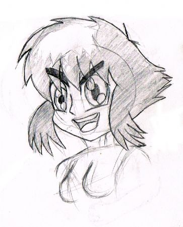 Motoko Kusanagi - Ghost in the Shell
Quick Pencil Practice sketch of Major Motoko Kusanagi (real name unknown as clearly fake) from Shirow Masamune (also a fake name)'s Manga (Comic) 'Ghost in the Shell'. This is her (if she is only a single person)'s cyborg body from March 2029 with her more common mid-tone brown hair, back when her unit was independent working with Public security, prior to unit being merged with them.

I must say there have been quite a few versions based on Ghost over the years but pretty much all of them fall short, mostly due to making things serious and removing pretty much all of Masamune's humour. Domination: Tank Police got away quite well with this (but... It gets confusing.. the 4 part OVA is a prequel to the original comic, 'new Domination' series is kinda a sequel, then Masasume did a completely remake called 'No more noise' which doesn't appear to follow on at all.. unless they explain it more with a huge time gap to explain all the changes.. but then he didn't do much of that and has yet to finish it.

About the only version which I felt kept the humour and the Major's character right is the PS1 Game. They even keep the character designs, unlike most animated versions which make them more 'serious styled'. Shame. But then, they also moan at his taste in doing adult works which some of that bleeds into his more 'standard' works.

Anyway, Watch the 4 part Domination OVA, note the humour. That is pretty much the style used in most of Masaume's work (atlesst up to the early 2000s.. Don't know much of his work after that).
Keywords: female major motoko kusanagi pencil sketch bust shirow masamune clean